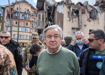 Foto: UN Photo/Eskinder Debebe
Secretário-geral António Guterres visita Irpin, na Ucrânia/Reprodução/ONU News Português
@ONUNews.