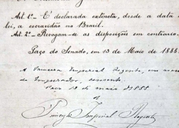 13 de maio de 1888 – Princesa Isabel assina a lei Áurea
